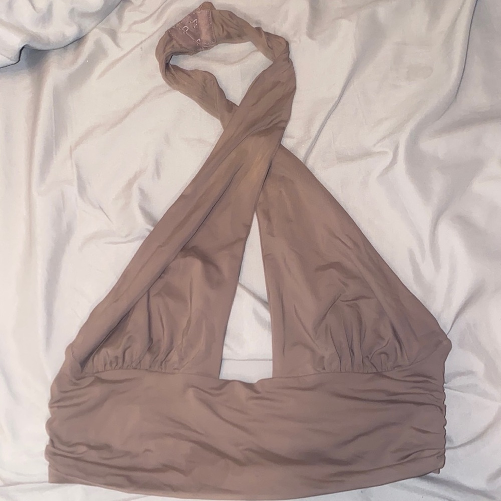 Brown cross top